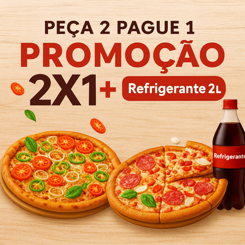 2 Pizza P + 1 Refrigerante 2 Litros